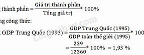 Tỷ Trọng Nhập Khẩu Công Thức